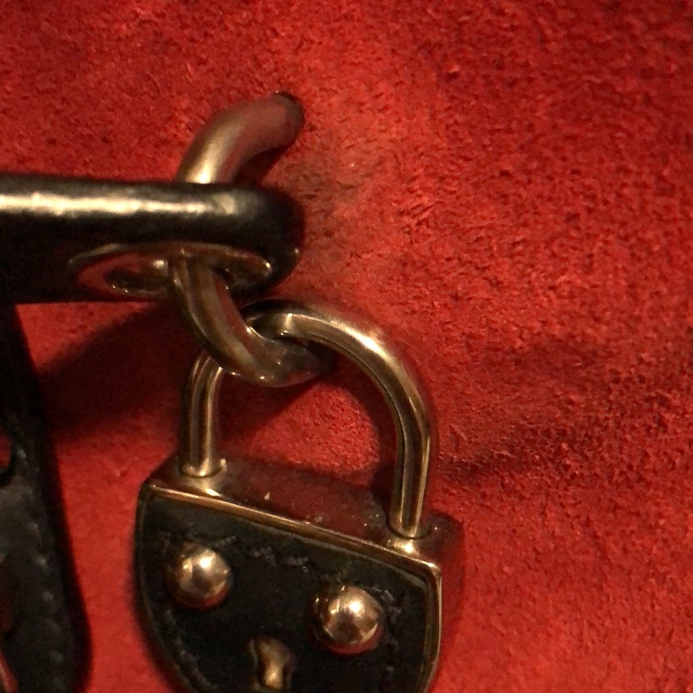 TODAY ONLY: Authentic MiuMiu Mini Red Black Suede Leather Handbag As IS - Picture 16 of 17